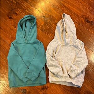 Kids Teal and Gray Hoodies